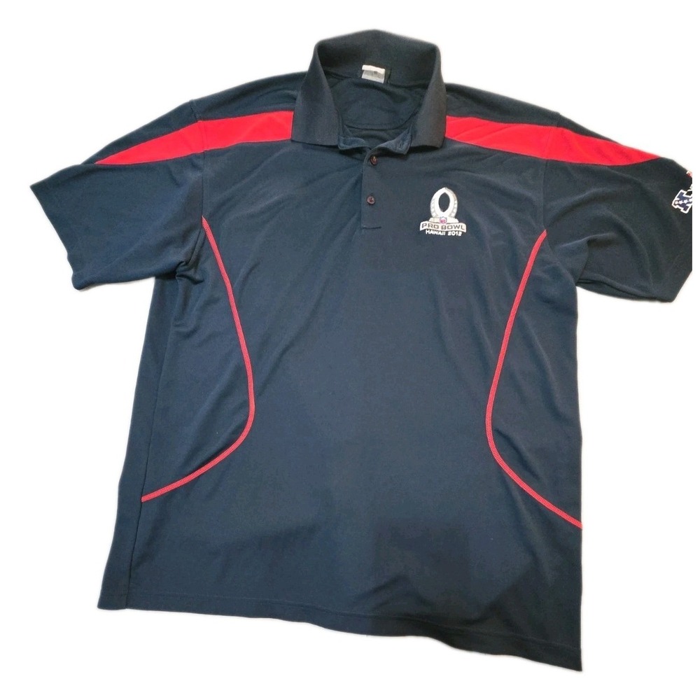 NFL Pro Bowl Shirt 2012 Hawaii Embroidered Golf Polo Blue 2XL NFL Team Apparel